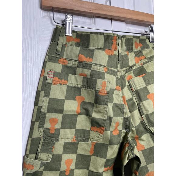Urban Outfitters BDG Checkered Chessboard Cargo Carpenter Pants Size 24 - Picture 8 of 10